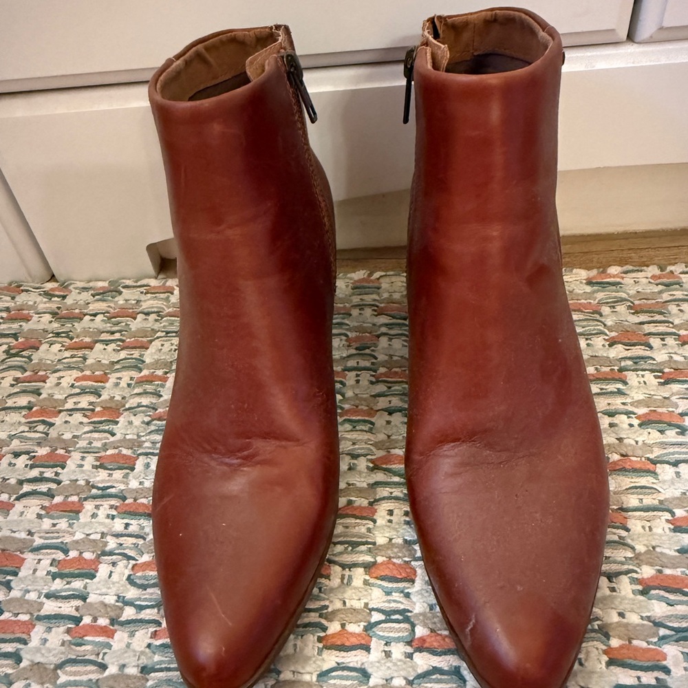 Rockport Chestnut Leather Ankle Boots